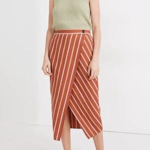 NWT Madewell Striped Pull-on Skirt